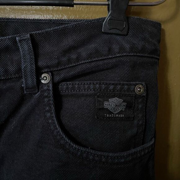 Vintage Y2K Harley Davidson size 15/L black jeans. - Picture 6 of 13